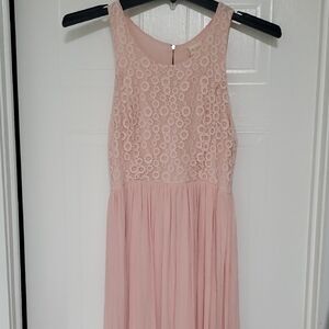 Altar'd State Blush Lace long  Dress
